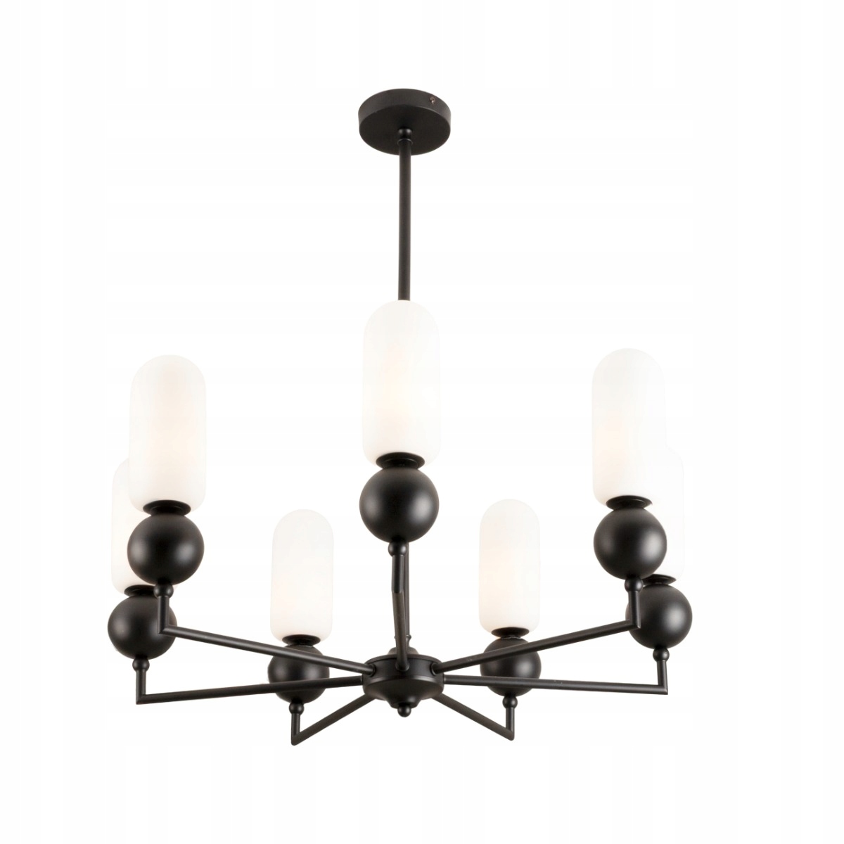 Maxlight Żyrandol Industrialny 7xG9 7W Czarny/Biały Metal/Szkło