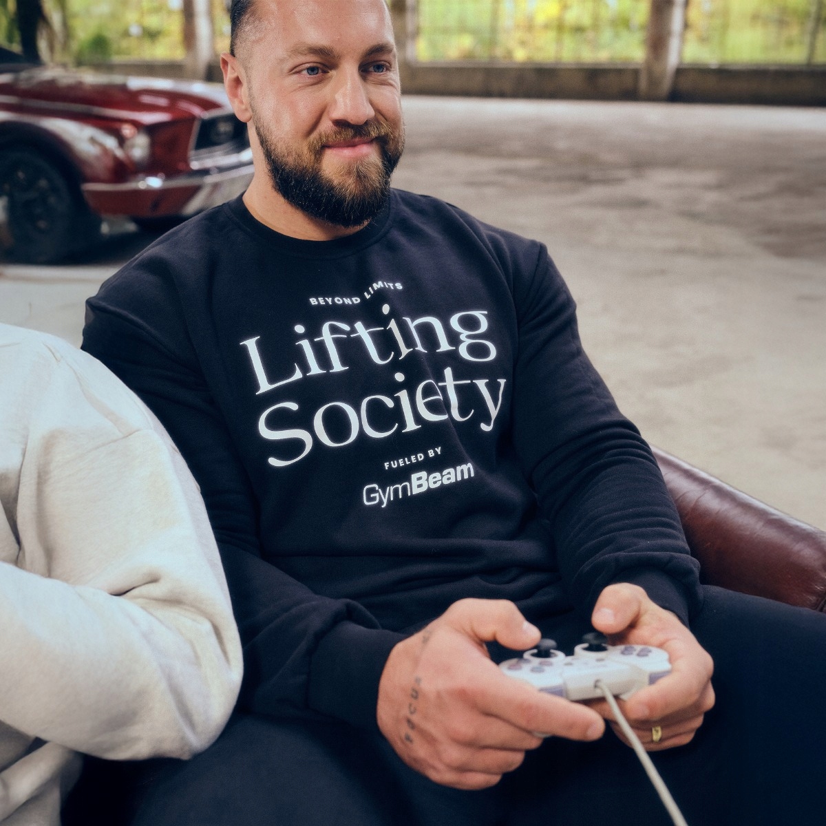 Bluza Lifting Society Czarna Oversize Ciepła XXL GymBeam