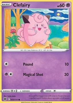 Pokemon Tcg Psychic Clefairy (brs 053)
