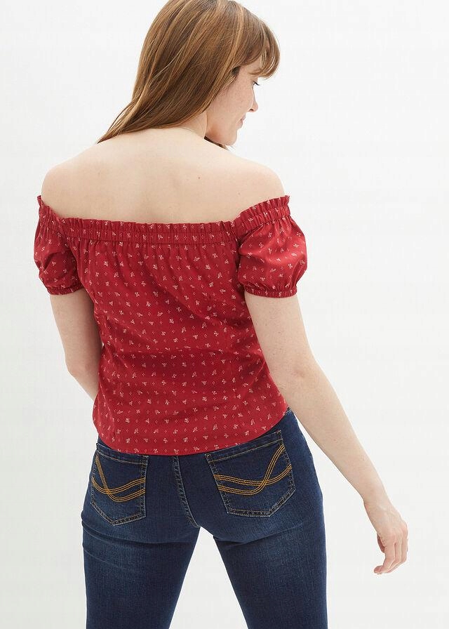 BONPRIX BLUZKA W LUDOWYM STYLU Z DEKOLTEM CARMEN__44 Marka Bonprix