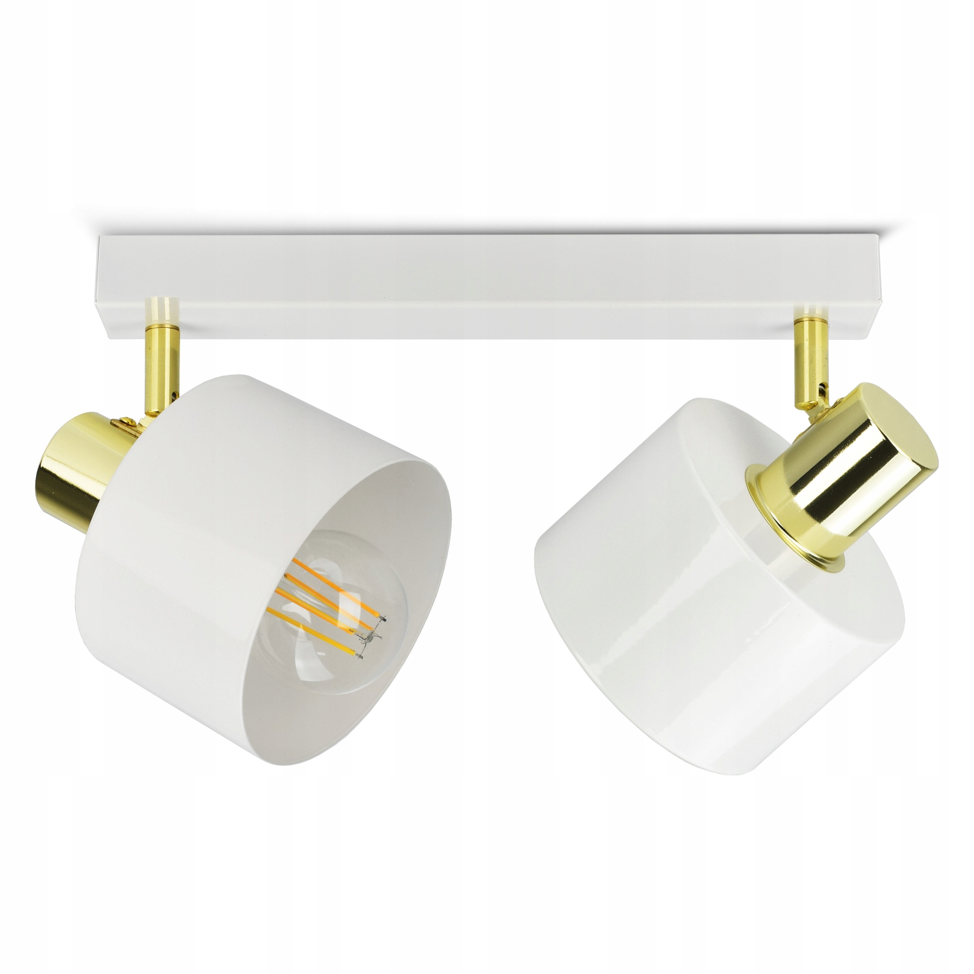 Lampa Sufitowa Żyrandol Plafon Biała Złota Classic Spot BG2 Led E27