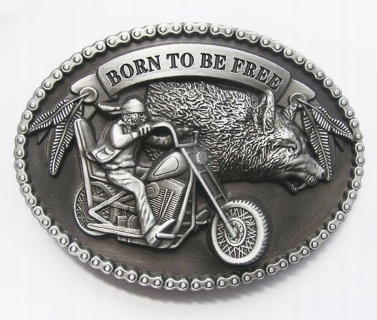 BORN TO BE FREE.. пряжка застежка старое серебро