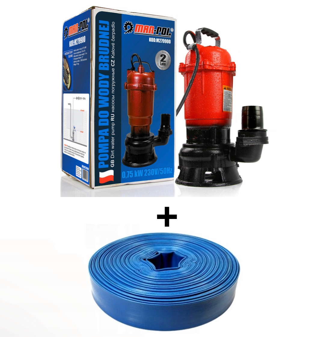 Čerpadlo Na Špinavú Vodu „mar-pol“ Pvc Výtlačná Hadica 2“ 30 M