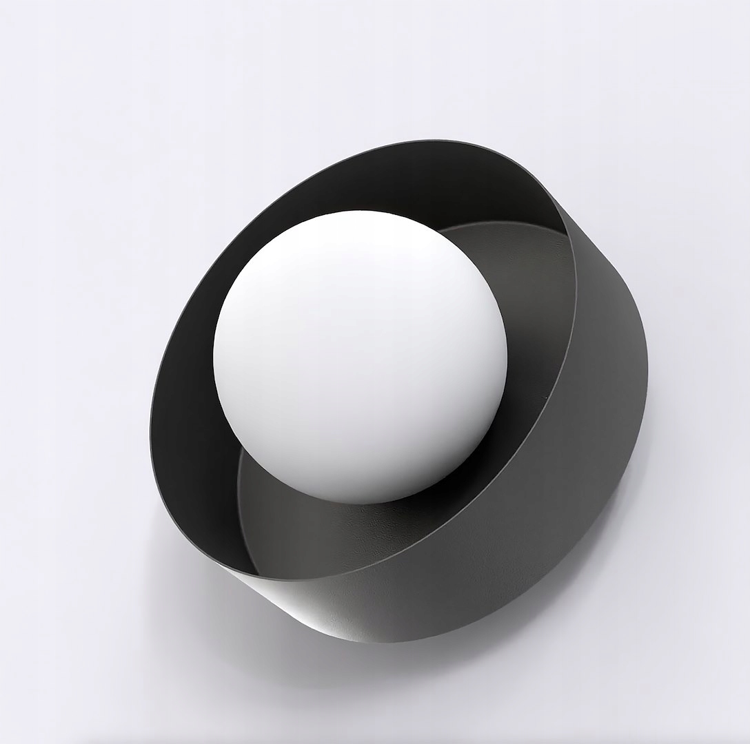 Nástenné svietidlo Lulu K1 v čiernej farbe – dizajnové osvetlenie