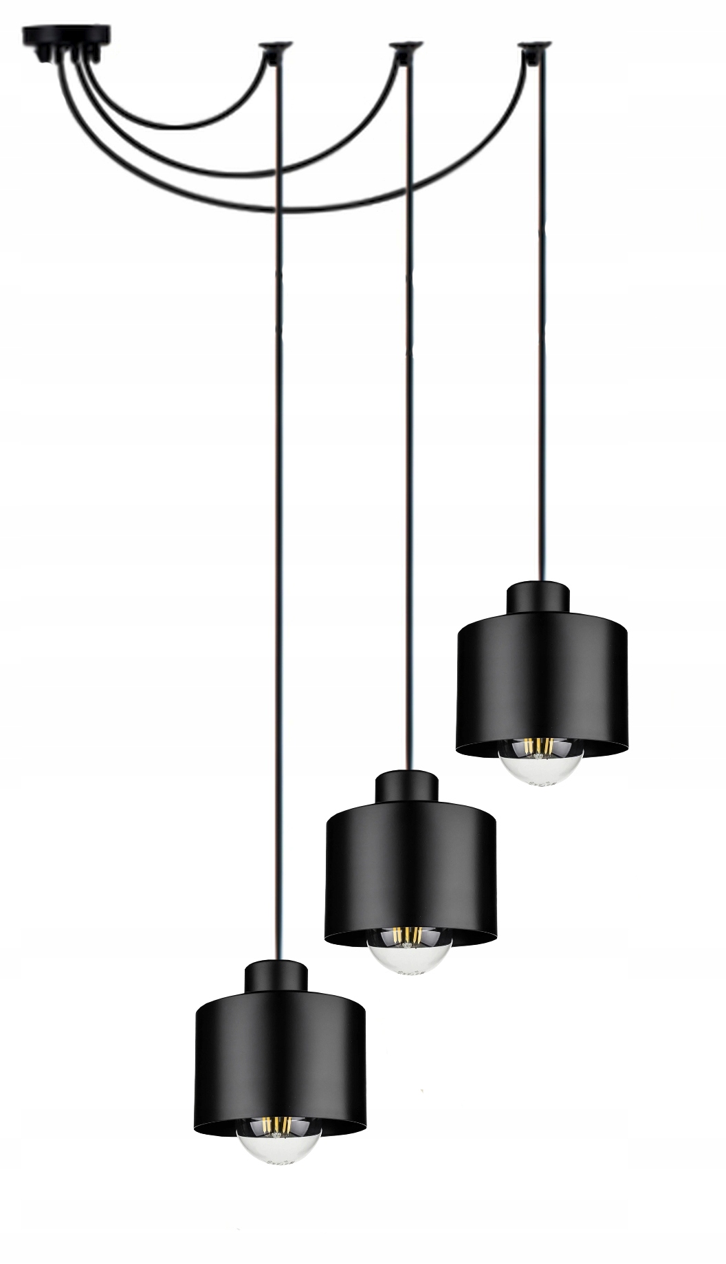 

Lampa Wisząca/sufitowa Led Loft PAJĄK3 Klosz Metal