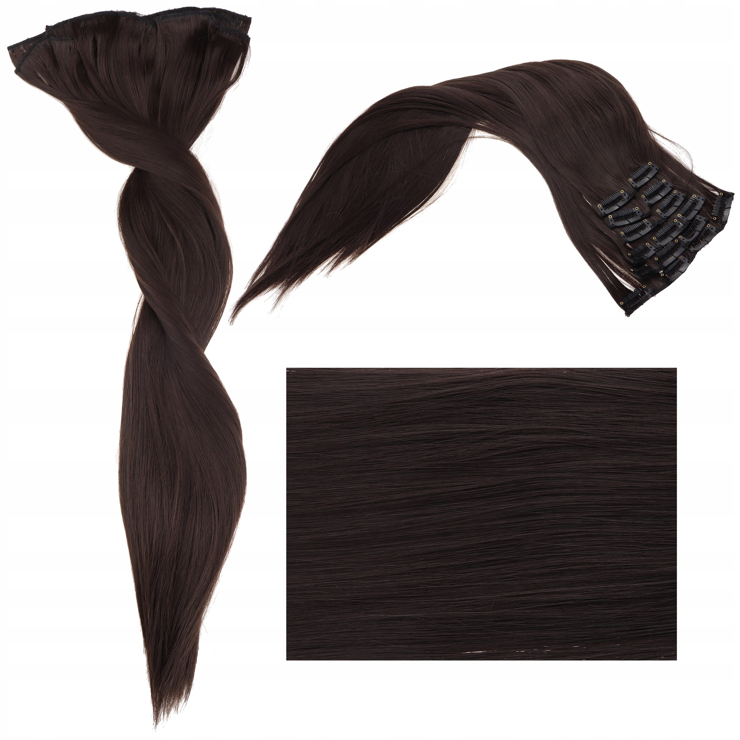 

Doczepiane Włosy Clip In Jak Naturalne 6 Taśm 60CM