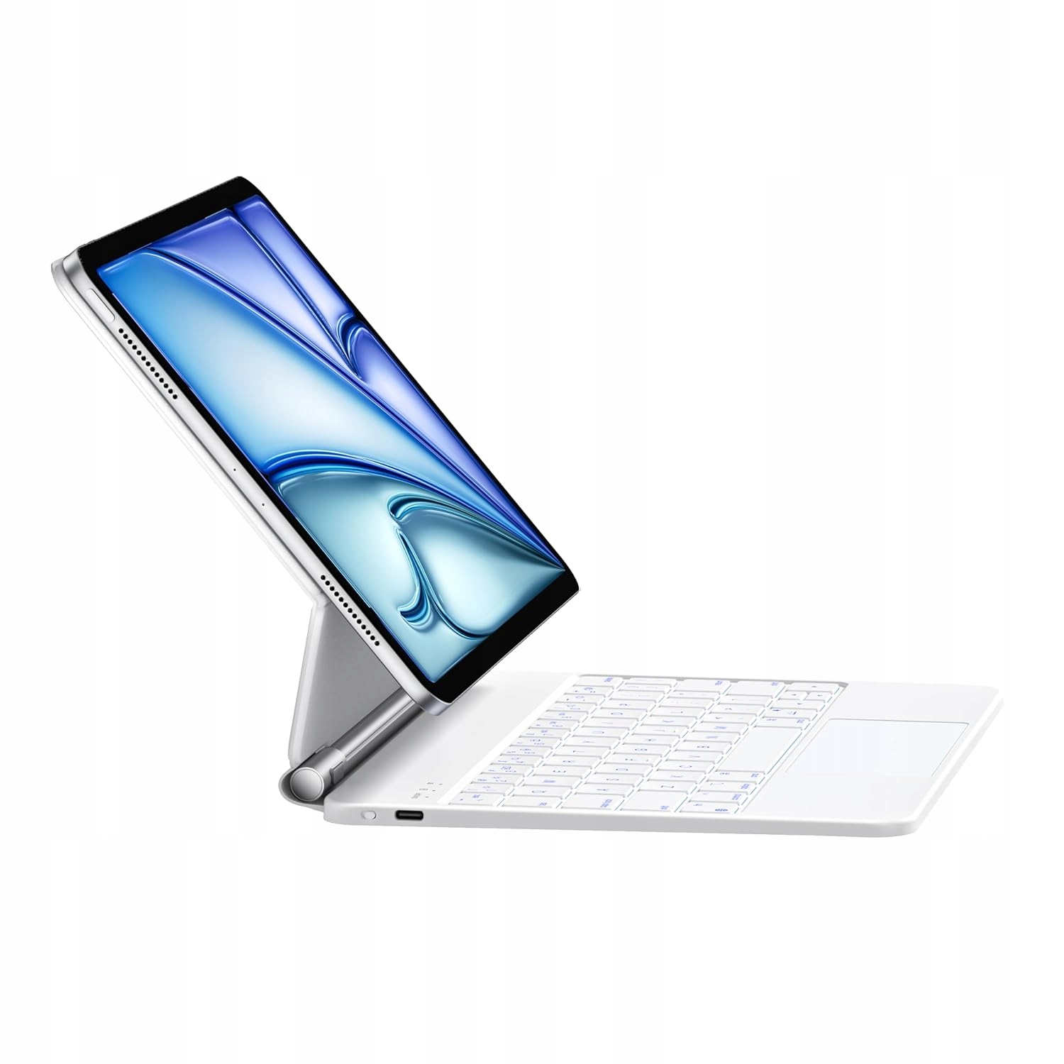 Puzdro s klávesnicou Magic pre iPad Air 11/Air 5 a Pro 11 Hou Qwertz biele