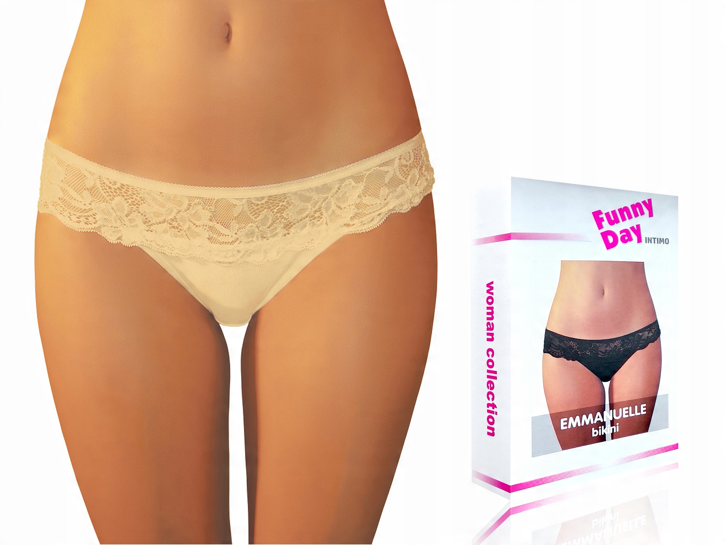 

Funny Day Beżowe Figi typu Bikini Emmanuelle XL