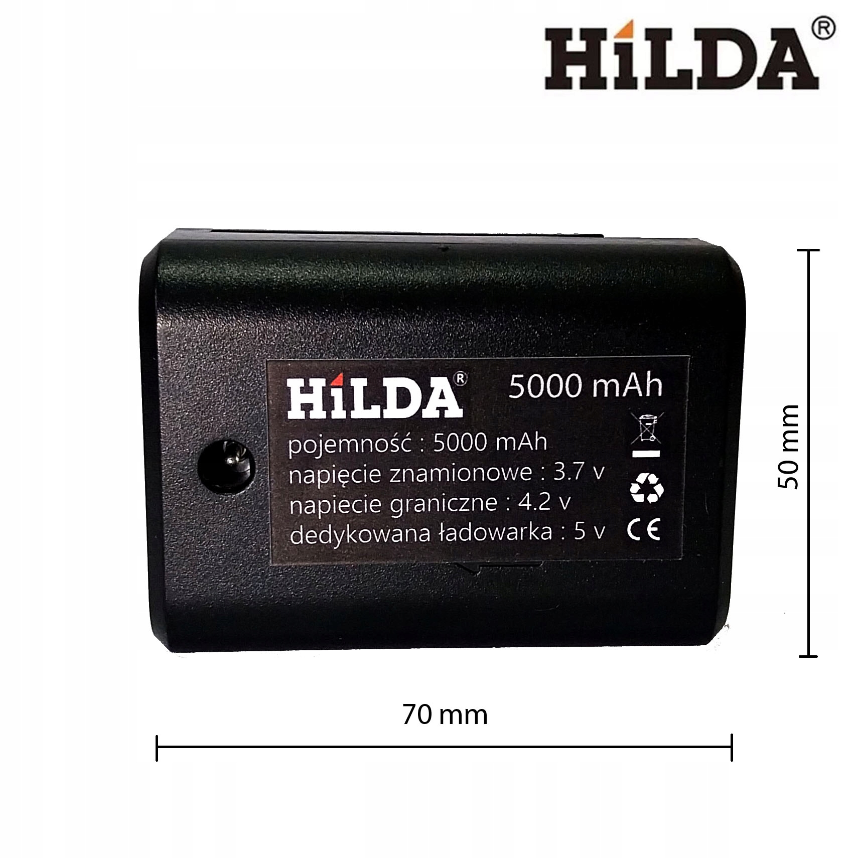 BATERIA AKUMULATOR DO POZIOMICY LASEROWEJ HILDA Model 5000mAh