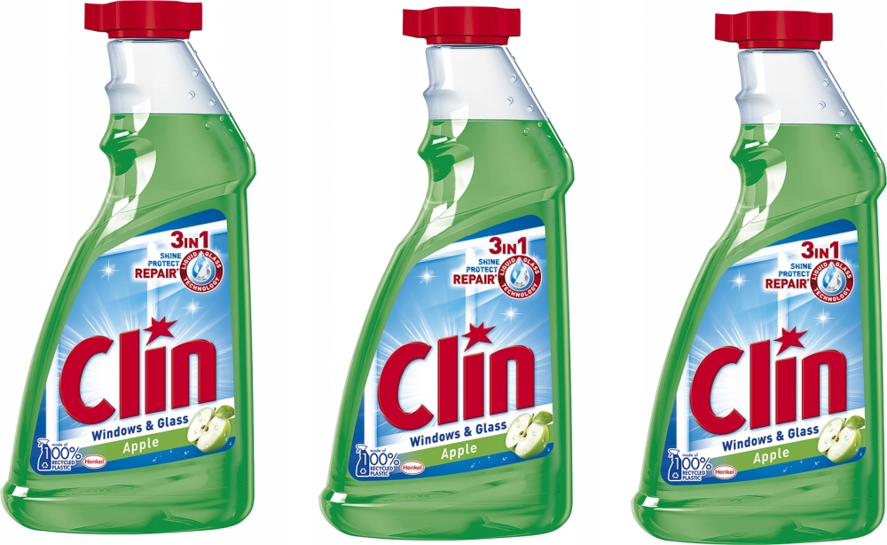 

Płyn do mycia szyb Clin zapas jabłkowy 500ml x 3