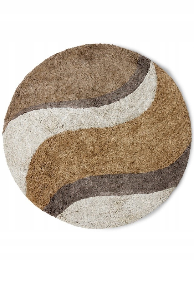Kúpeľňový koberec Waves, Ø120 cm, HKliving