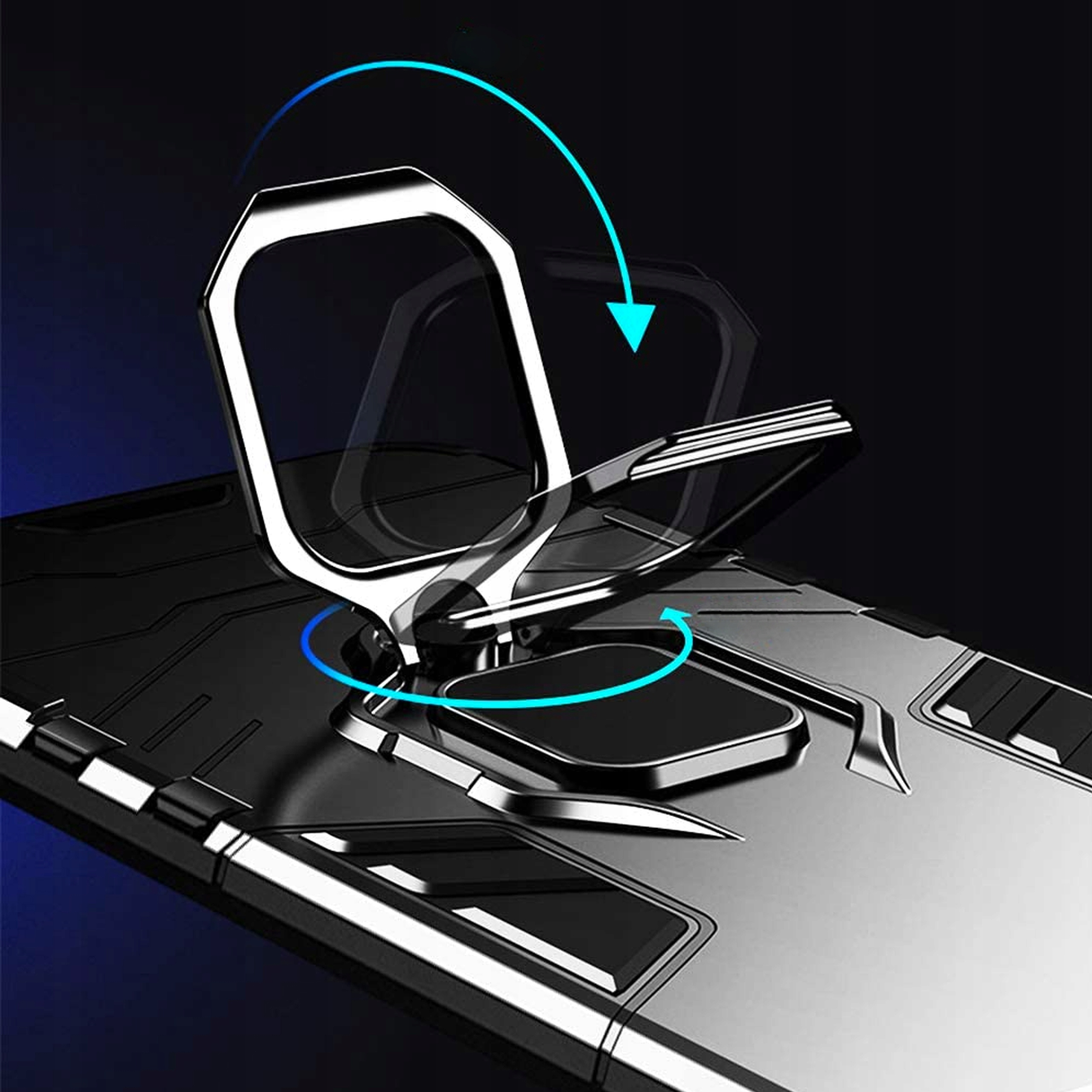 ETUI PANCERNE RING do XIAOMI REDMI 9 + SZKŁO Pasuje do modelu Redmi 9