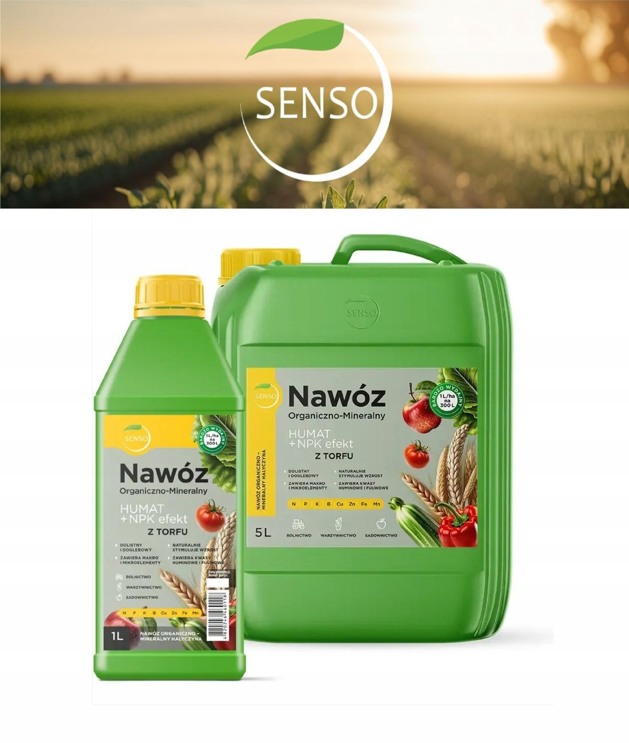 Hnojivo Senso Organicko-minerálne Humat Npk efekt s rašelinou Natural Stymul