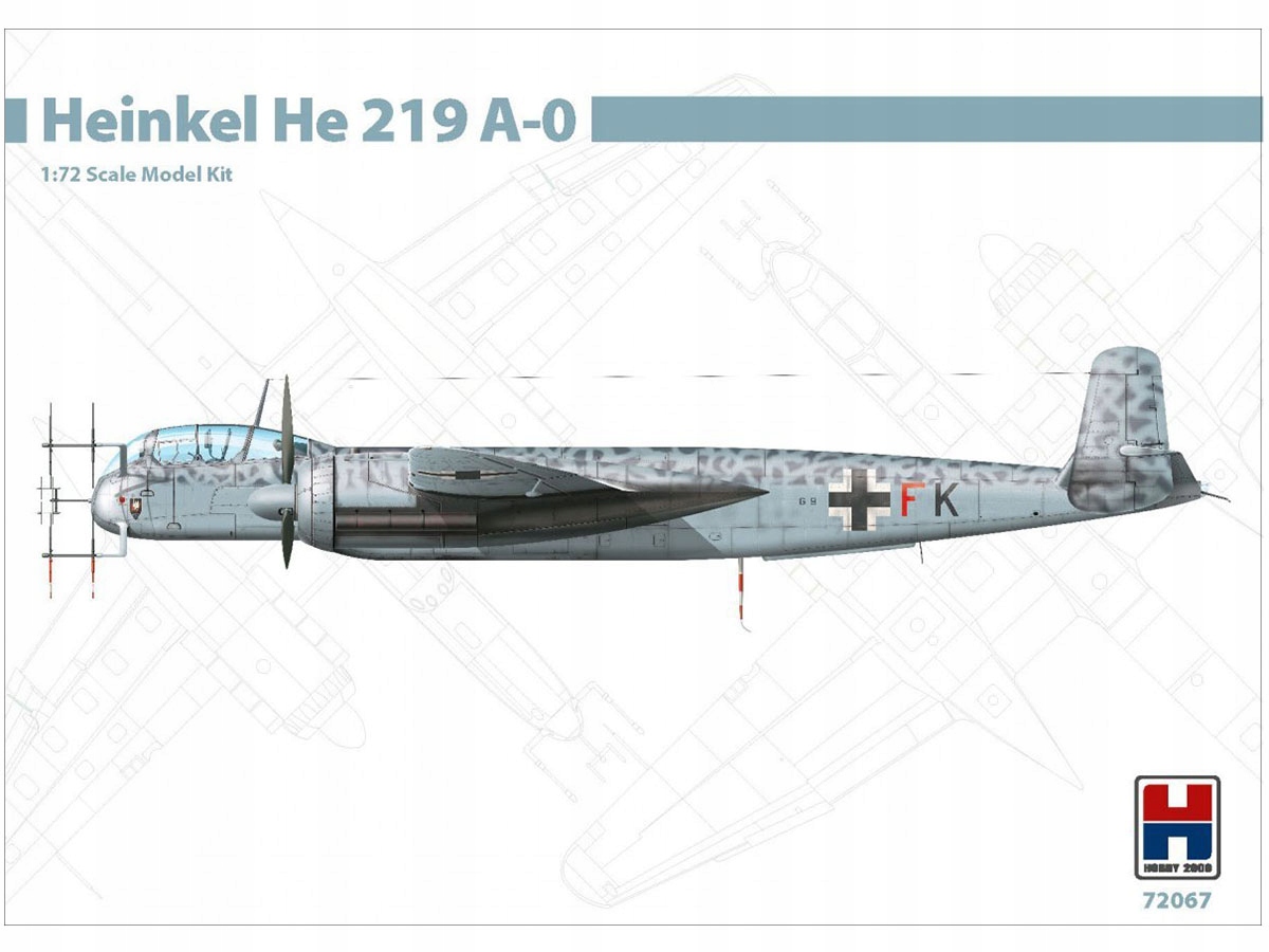 Letadlo Heinkel He 219 A-0 model 72067 Hobby 2000