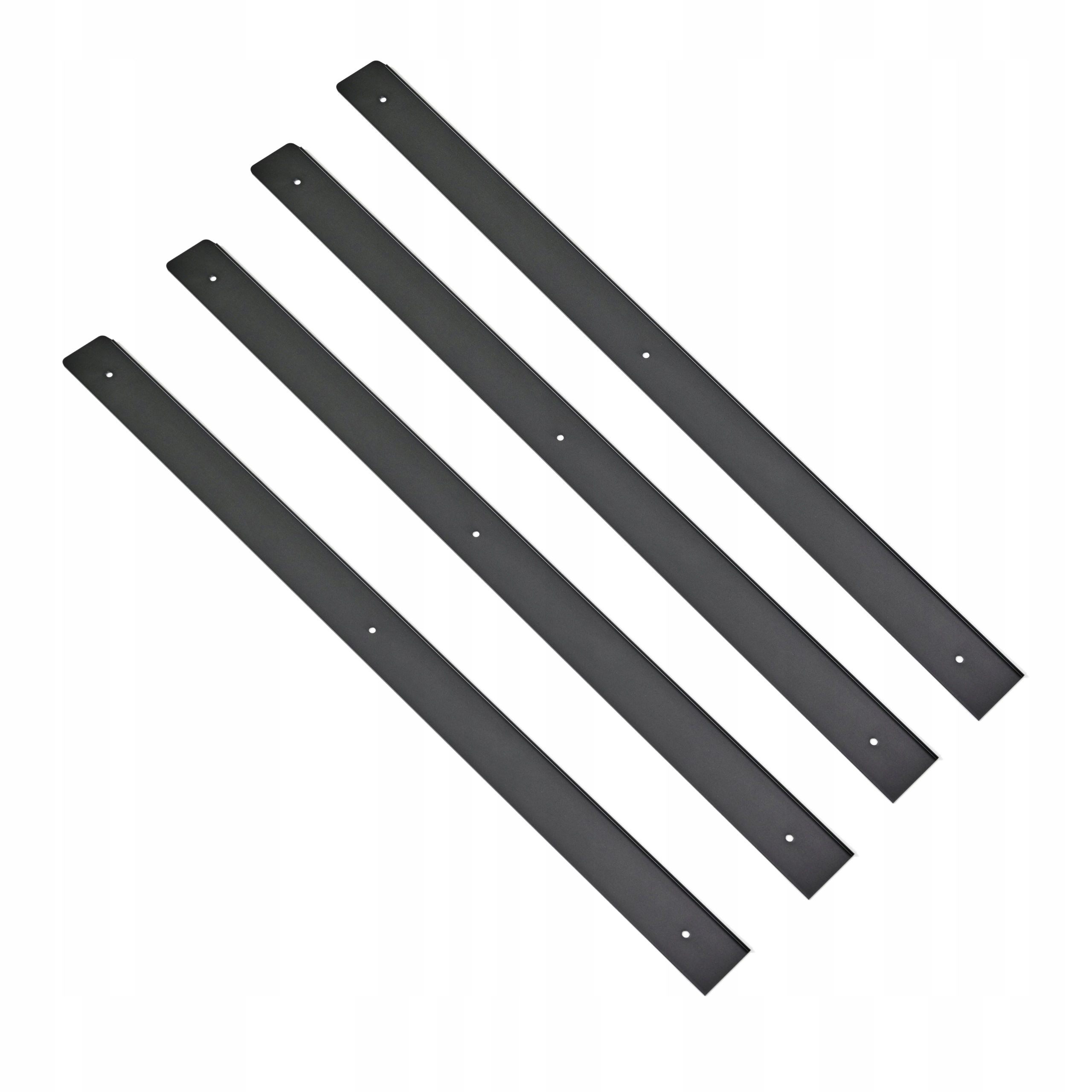 4 x Kuchynská Lišta Na Dosku Nábytková Bočná K 38 Ľavá Čierna