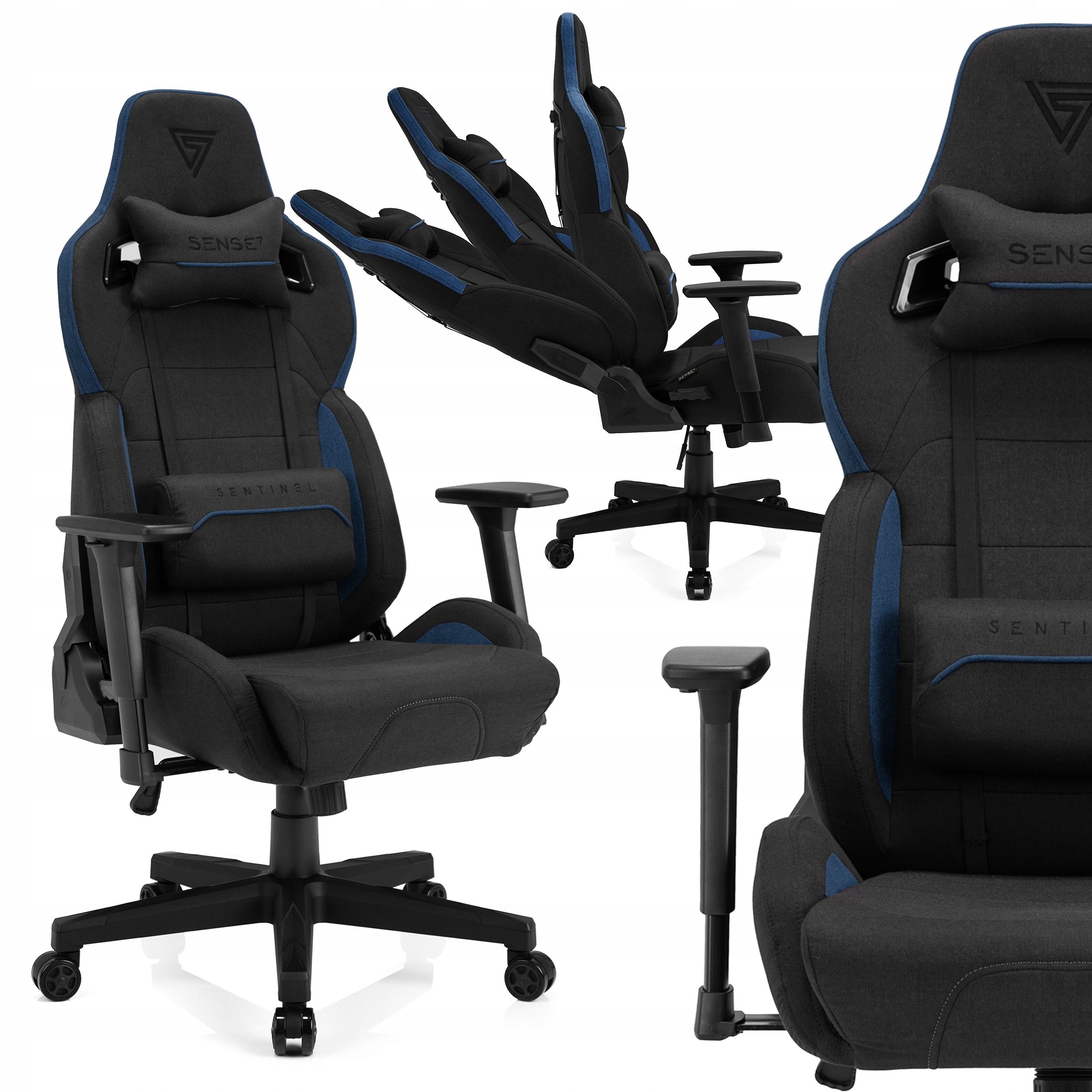 

Fotel Gamingowy Sentinel materiałowy SENSE7
