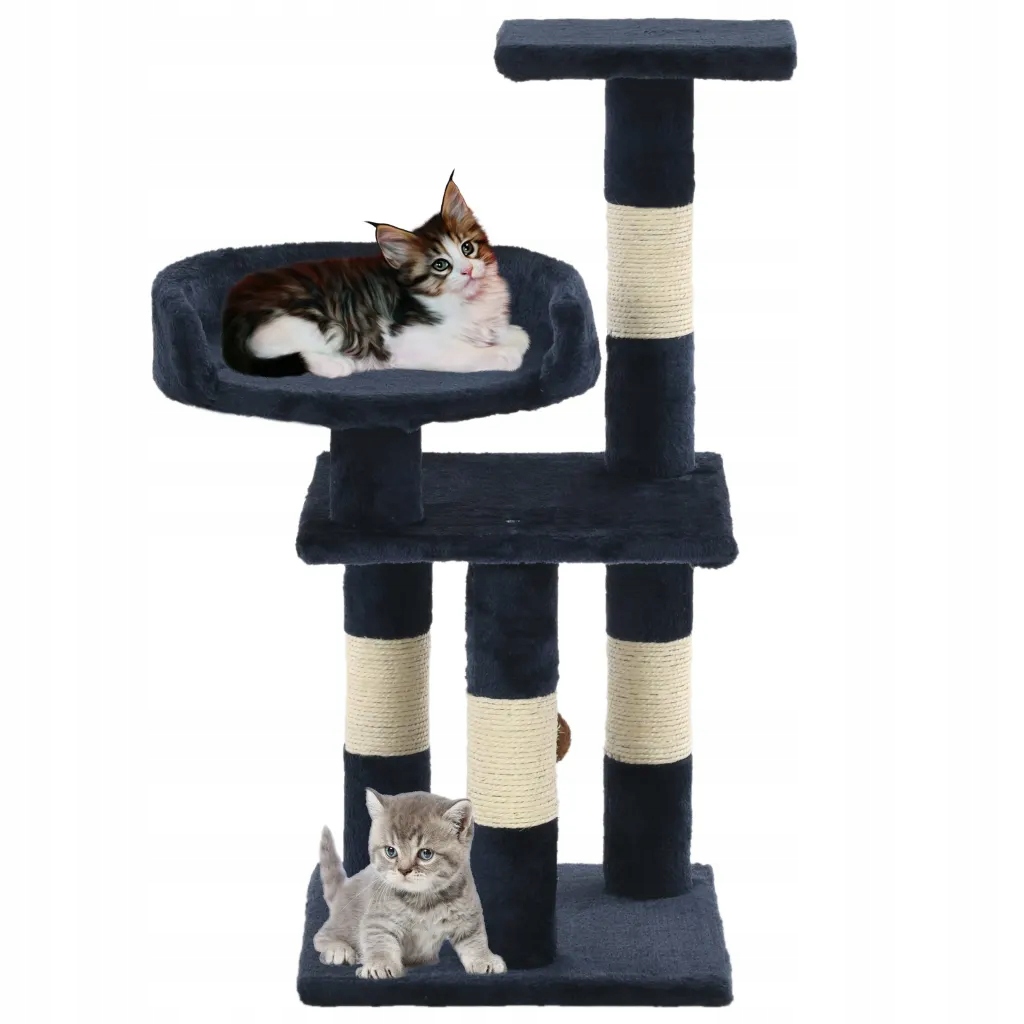 Levně vidaXL Škrabadlo pro kočky se sisalovými sloupky, 65 cm, modré