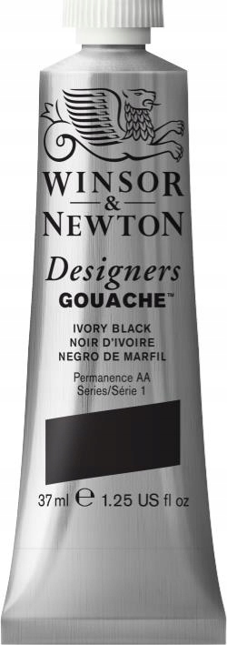 W&n Designers Gouache 37ml Ivory Black -Gwasz