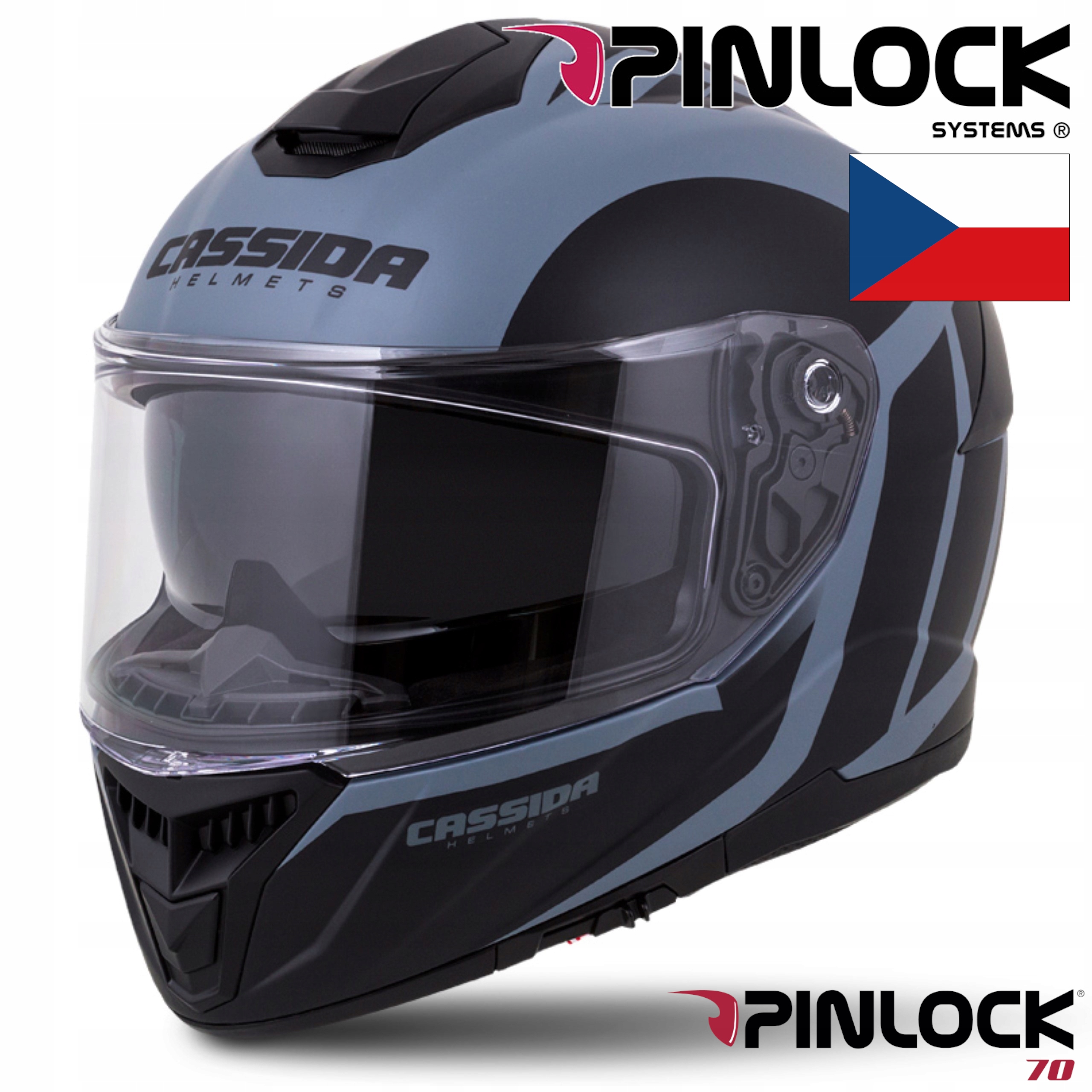 CASSIDA KASK MOTOCYKLOWY GT2 Z WŁÓKNA + PINLOCK XL Producent Cassida