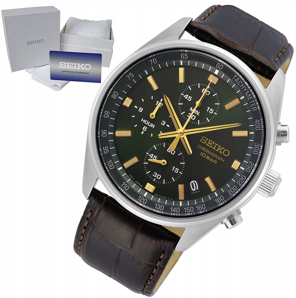 Pánské Hodinky Seiko Sportovní Chronograf 10 Bar Krabička