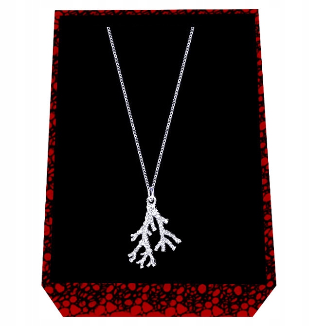 Korálový Korál 3D Stříbrný náhrdelník pancíř stříbro 925