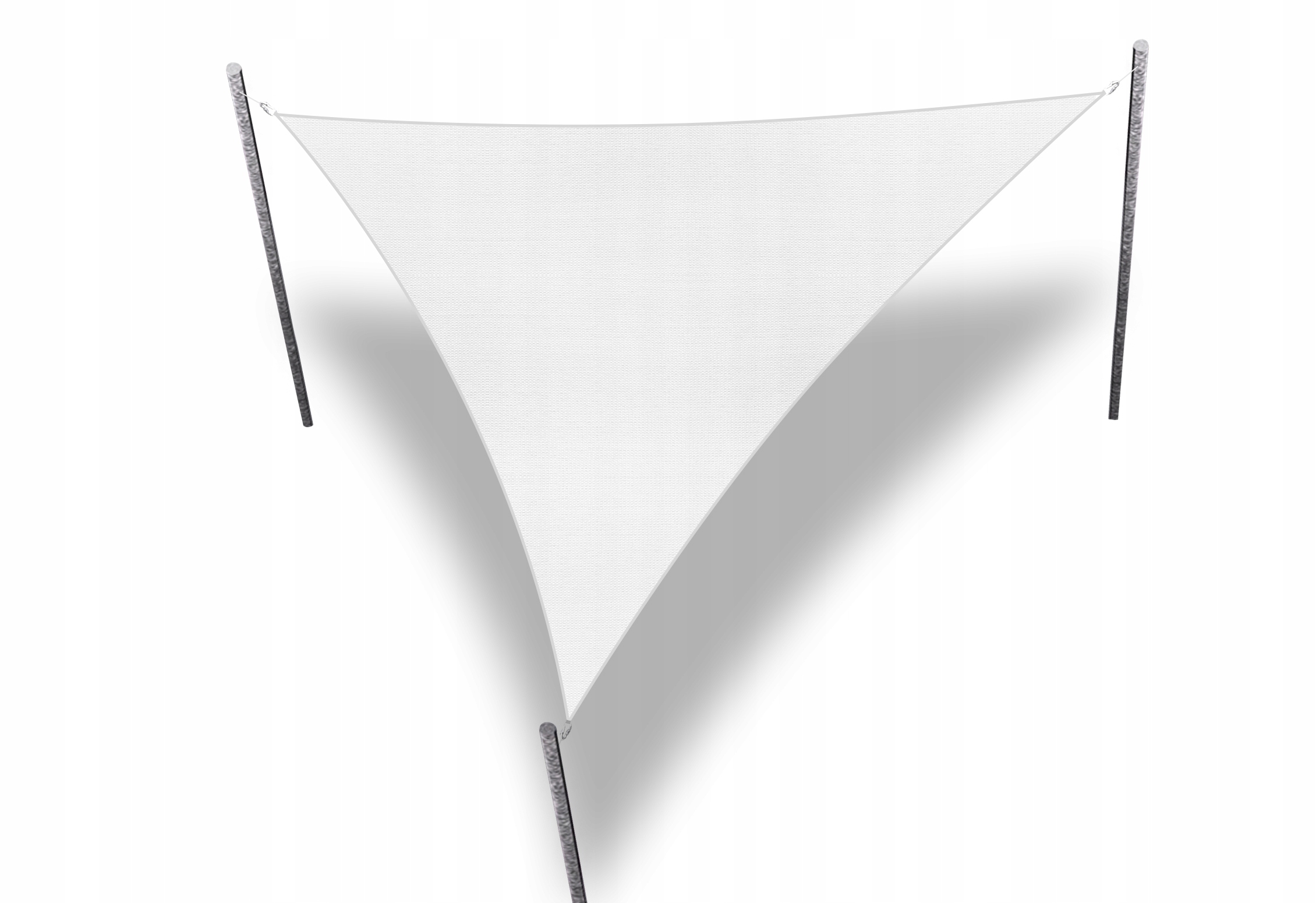 Sluneční Plachta Vodotěsná Premium Trojúhelníková Střecha Bílá 3x3x4,2