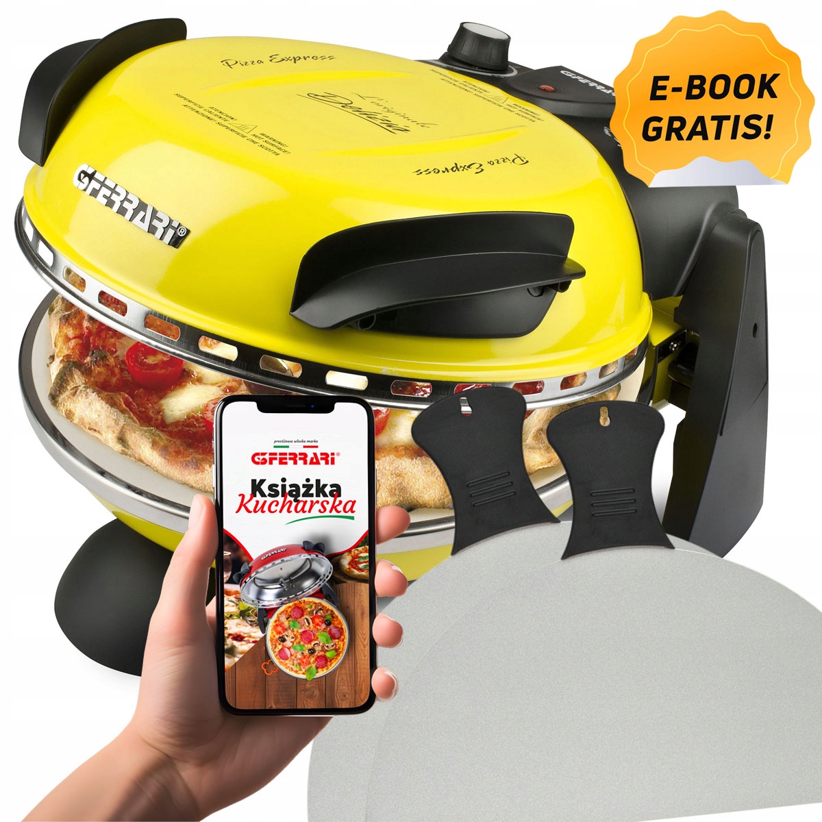 Domáca Pec Na Taliansku Pizzu Rúra G3FERRARI Žltý Kameň