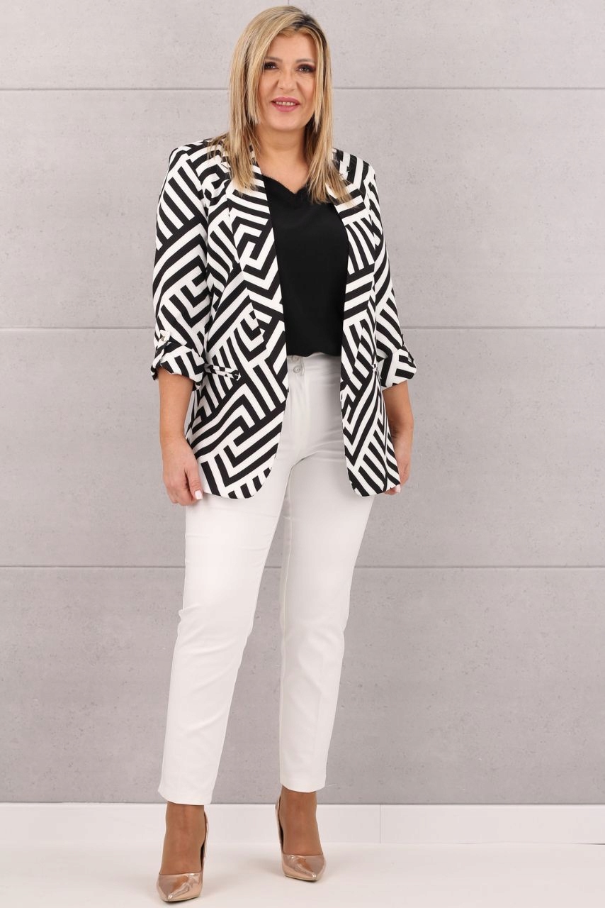 ŻAKIET MARYNARKA DŁUGA ELEGANCKA WZÓR POLSKI PRODUCENT ROZMIARY Płeć kobieta