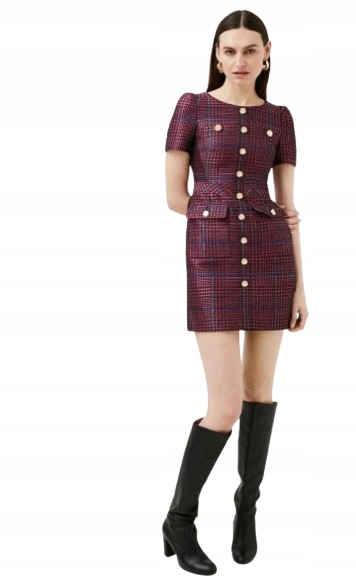 Karen Millen Šaty Růžové Mini 40 2AXE2_A* 40 2_X