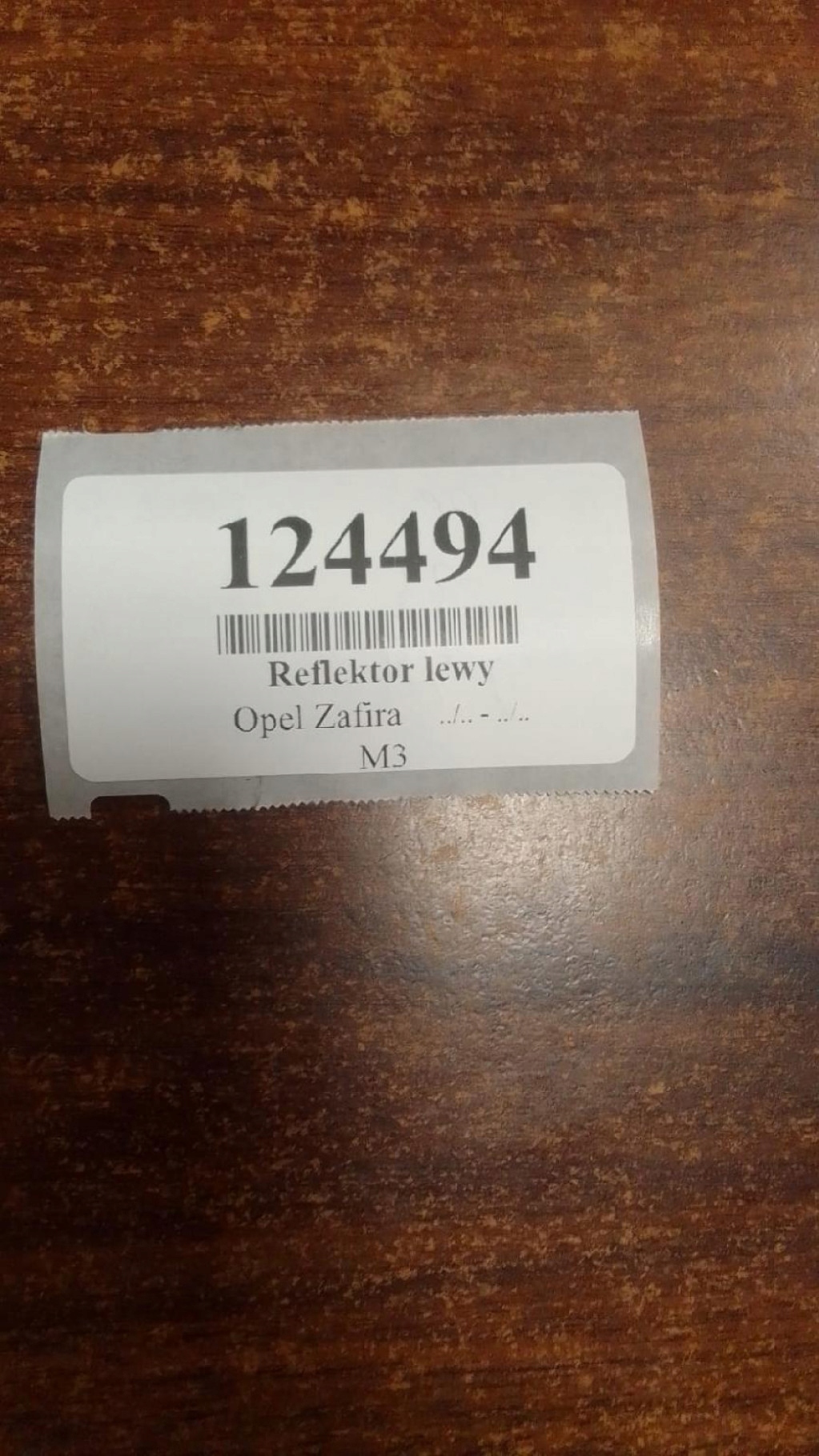 OPEL ZAFIRA A REFLEKTOR light left front