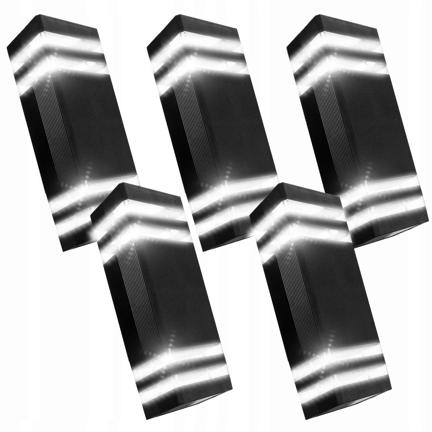 5x Vodotěsné venkovní nástěnné svítidlo Dekorativní hliník