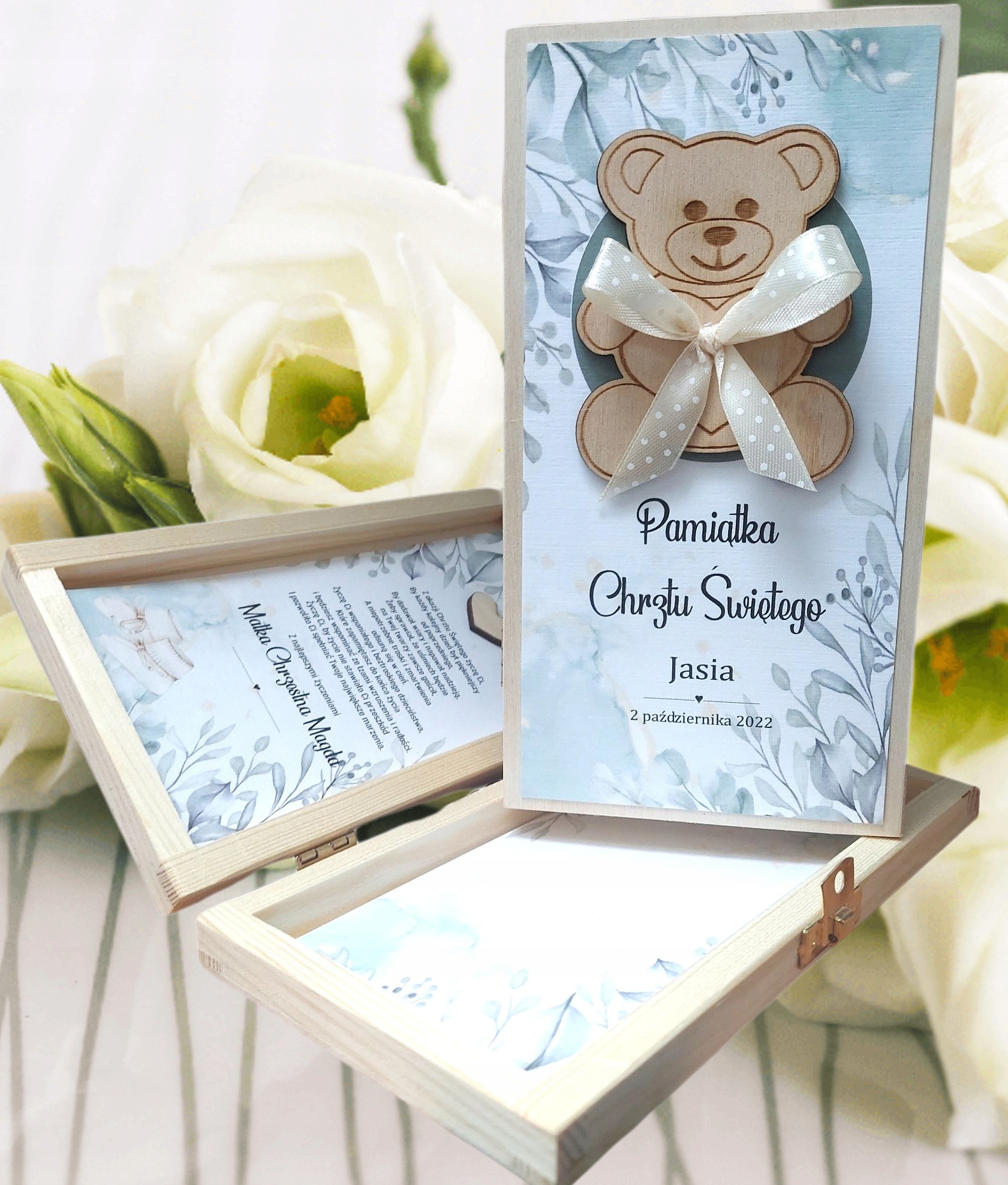 Pamiątka Chrztu Świętego z MISIEM * PREZENT Marka bez marki