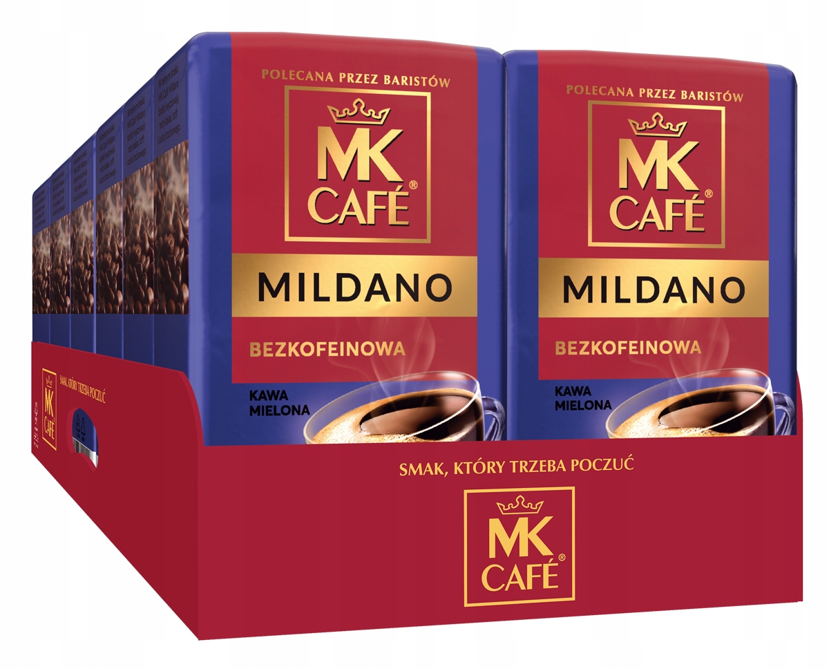 Kawa mielona bezkofeinowa Mk Cafe Mildano 12x250g