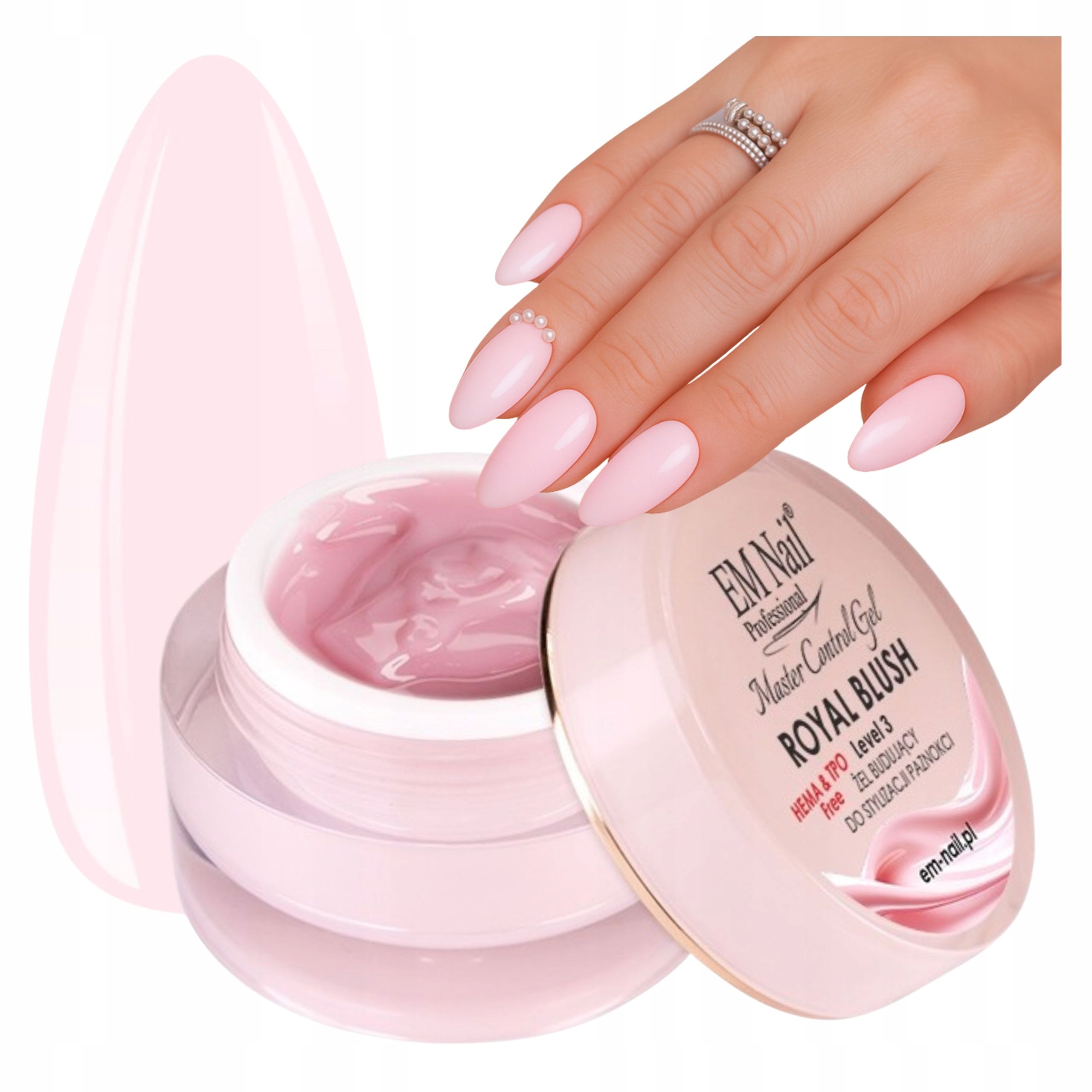 EM Nail Żel Budujący Do Paznokci Master Control Level 3 Royal Blush BEZ TPO