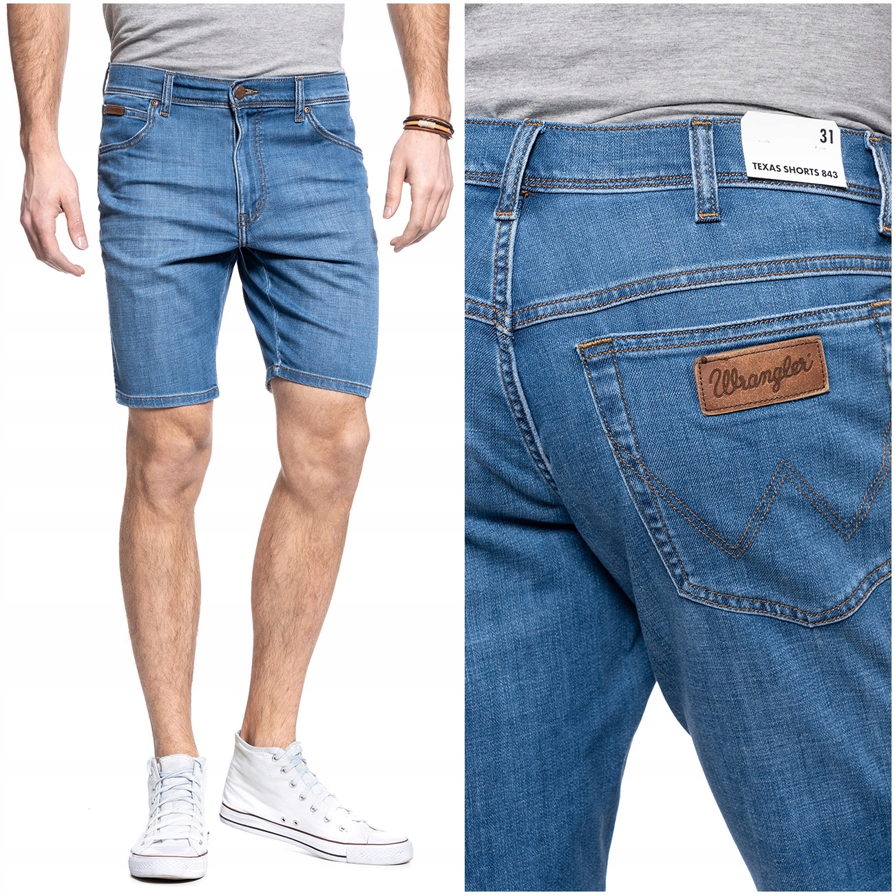 

Wrangler Texas Męskie Szorty Krótkie Spodenki W32
