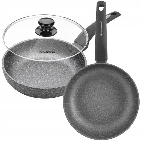 

Solidna Patelnia Z Powłoką Kamienną 26cm +pokrywa