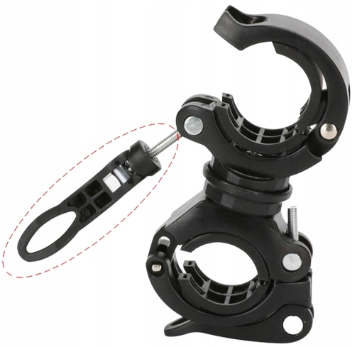 UCHWYT REGULOWANY NA ROWER 360° LATARKA CONVOY Model BICYCLECLIP360
