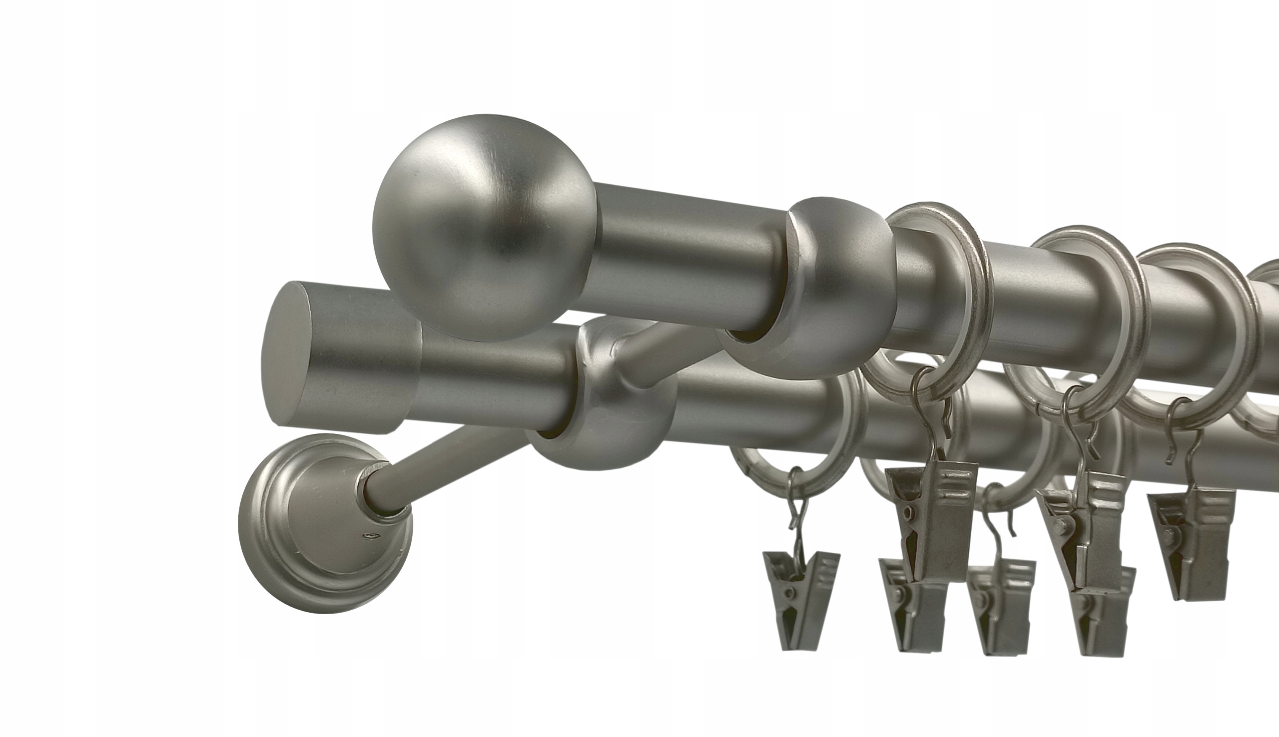 Garnýž Dvojitá Satén 19+19 mm Kulička 360 cm