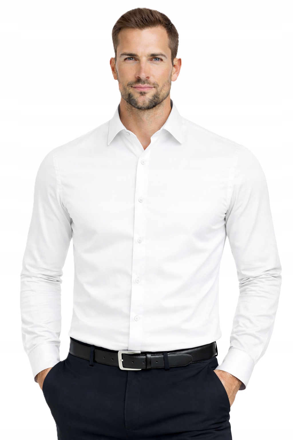 Espada Koszula Męska Regular Fit biała bawełniana wizytowa M