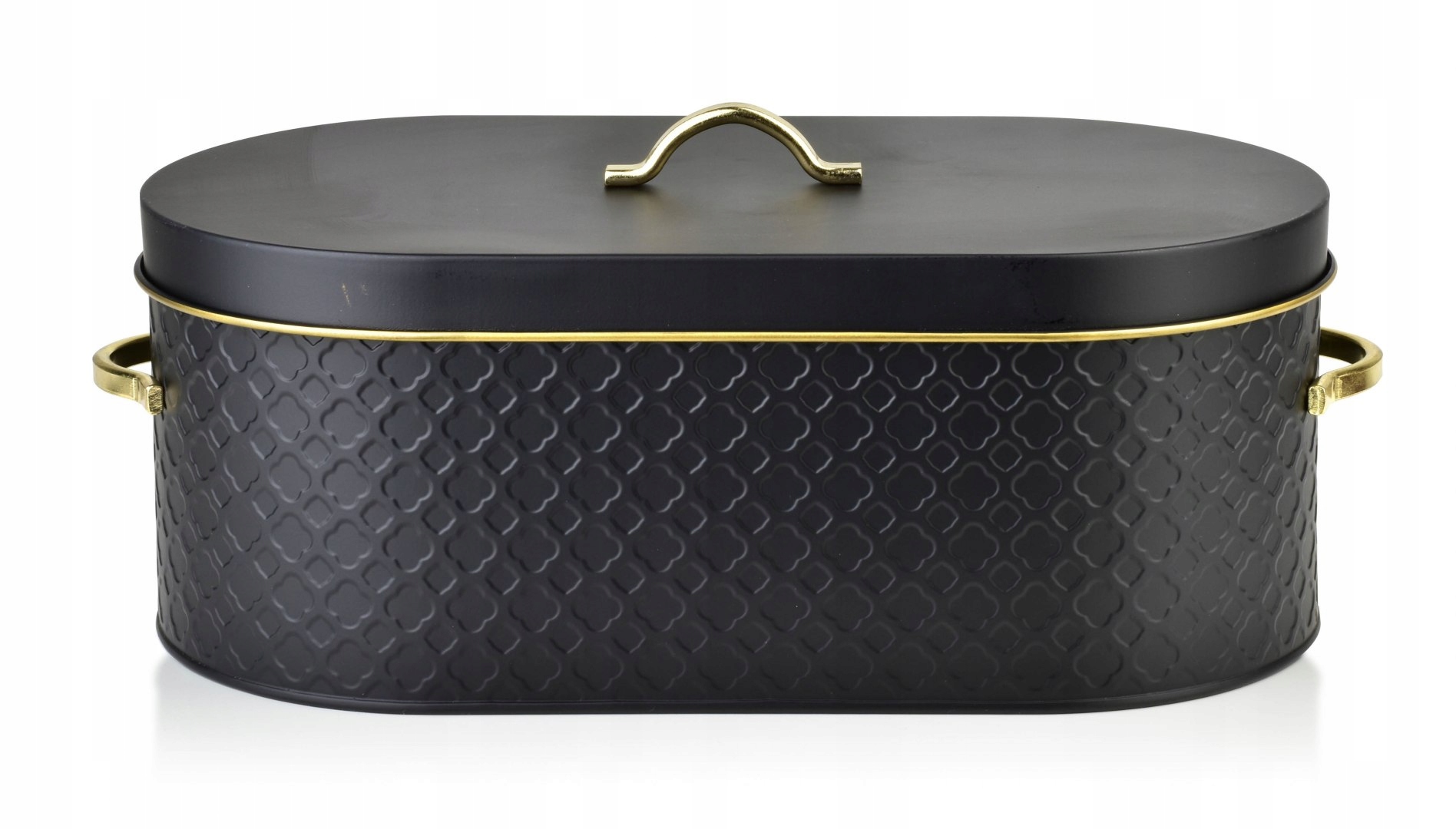 CZARNO-ZŁOTY CHLEBAK POJEMNIK NA CHLEB GLAMOUR