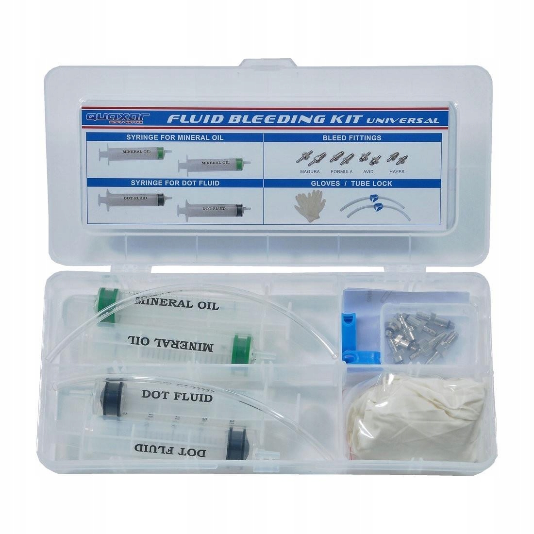 Sada pro odvzdušnění brzd Quaxar Fluid Bleeding Kit Uni