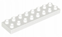 

Lego Duplo 44524 Płytka 2X8 biała Nowa (15g)