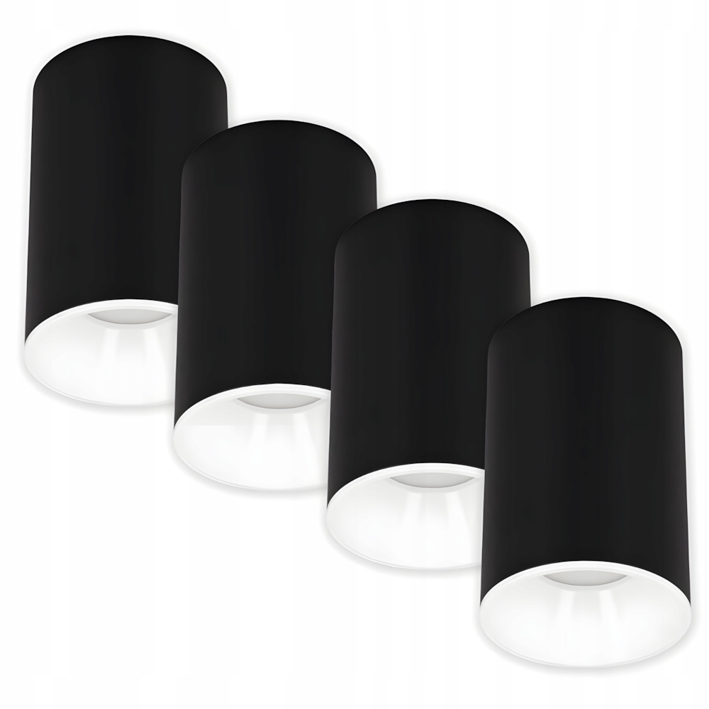 4x Halogenové stropní svítidlo GU10 Černá bílá Led Spot Lampa