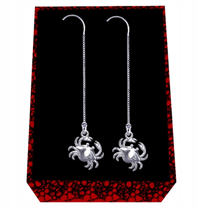 Krab Kraby Stříbrné náušnice provlékací provlékací stříbro 925