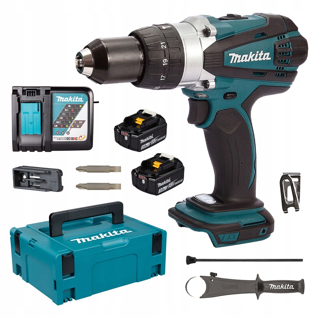 Aku Vrtačka Makita DHP458RFJ LXT18V 91Nm Xpt 2x3Ah kufr