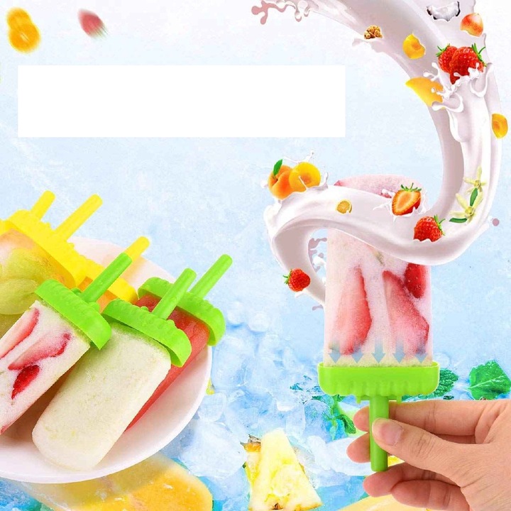 FOREMKA FORMA DO LODÓW SORBETÓW NA PATYKU LODY SOK DOMOWE STOJAK 6 szt Rodzaj forma do lodów