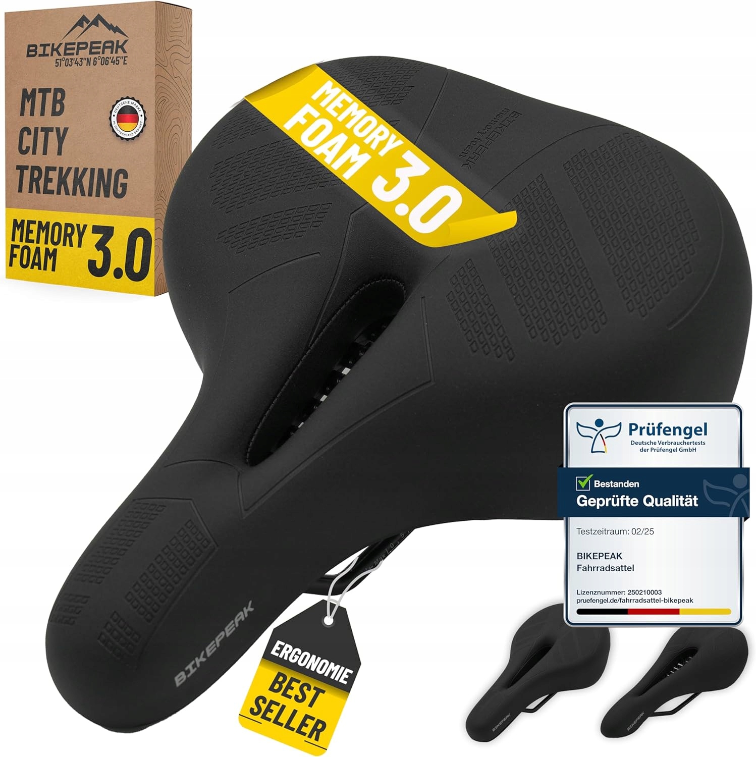 Ergonomické Mtb Sedlo Na Kolo S Paměťovou Pěnou