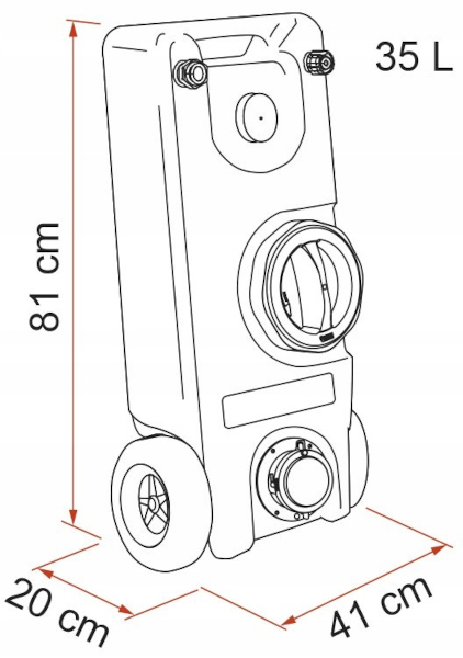 ZBIORNIK NA WODĘ SZARĄ FIAMMA ROLL-TANK 40W Marka Fiamma