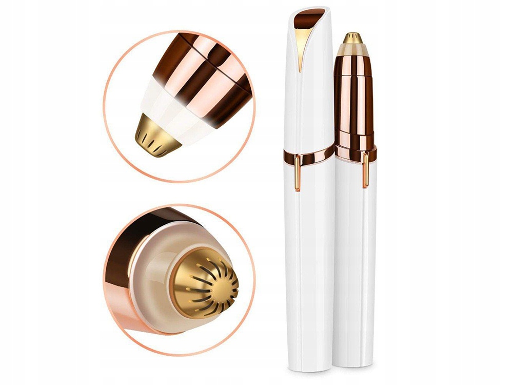 DEPILATOR TRYMER MASZYNKA DO BRWI I TWARZY Flawless Brows USB LAMPKA LED Marka bez marki