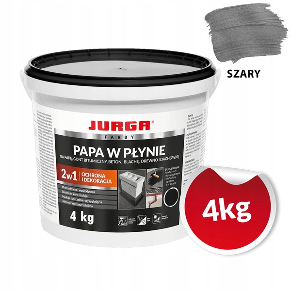 Papa w płynie kolor Szary 4 kg Jurga wodoodporna farba